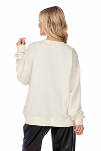 CHAMPAGNE SPARKLE SWEATSHIRT - WHITE