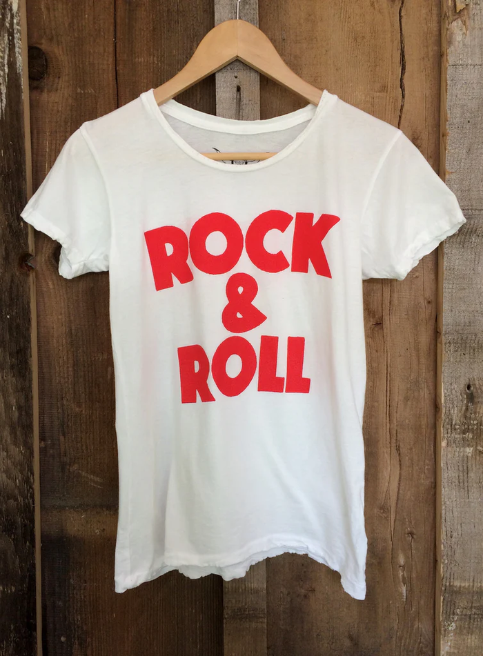 BANDIT BRAND: ROCK & ROLL TEE - WHITE/RED