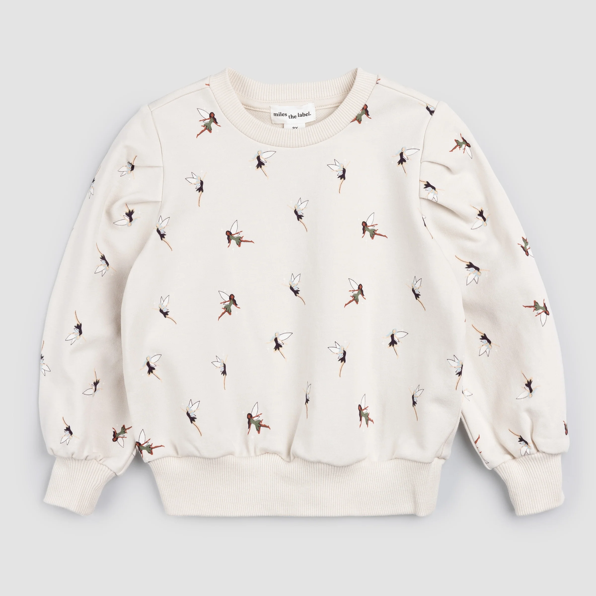 MILES THE LABEL: FAIRY PRINT ON BIRCH SWEATSHIRT