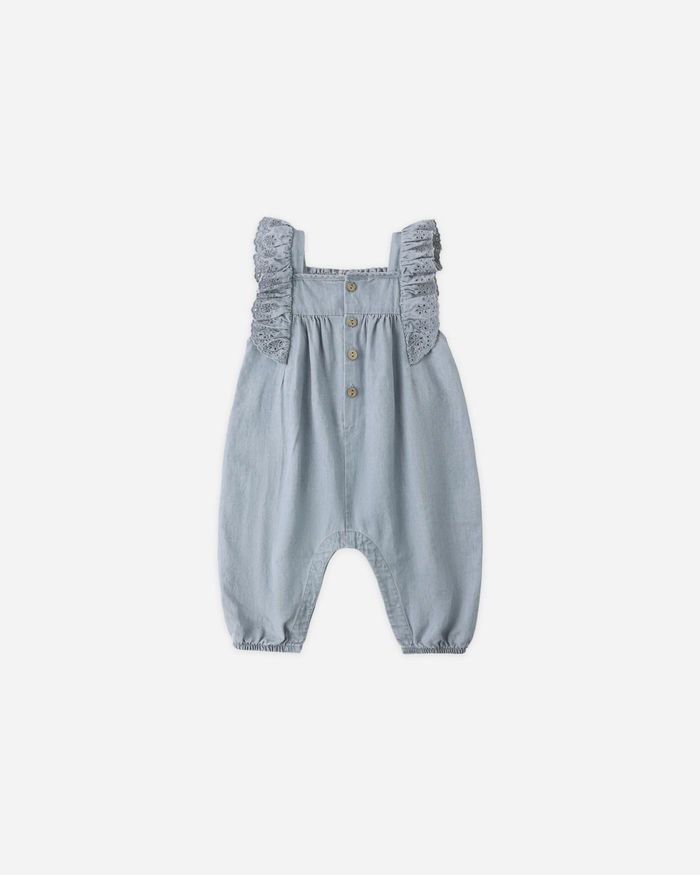 QUINCY MAE: NOVA ROMPER || CHAMBRAY