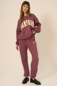 PROJECT SOCIAL T: CHAMPAGNE FOIL SWEATSHIRT - HEATHERED MERRY MERLOT