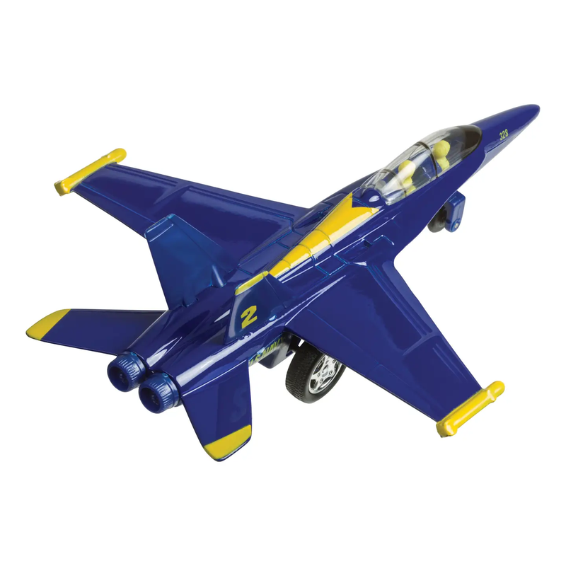 DIE-CAST PULL BACK F-18 BLUE ANGEL - 6.5"