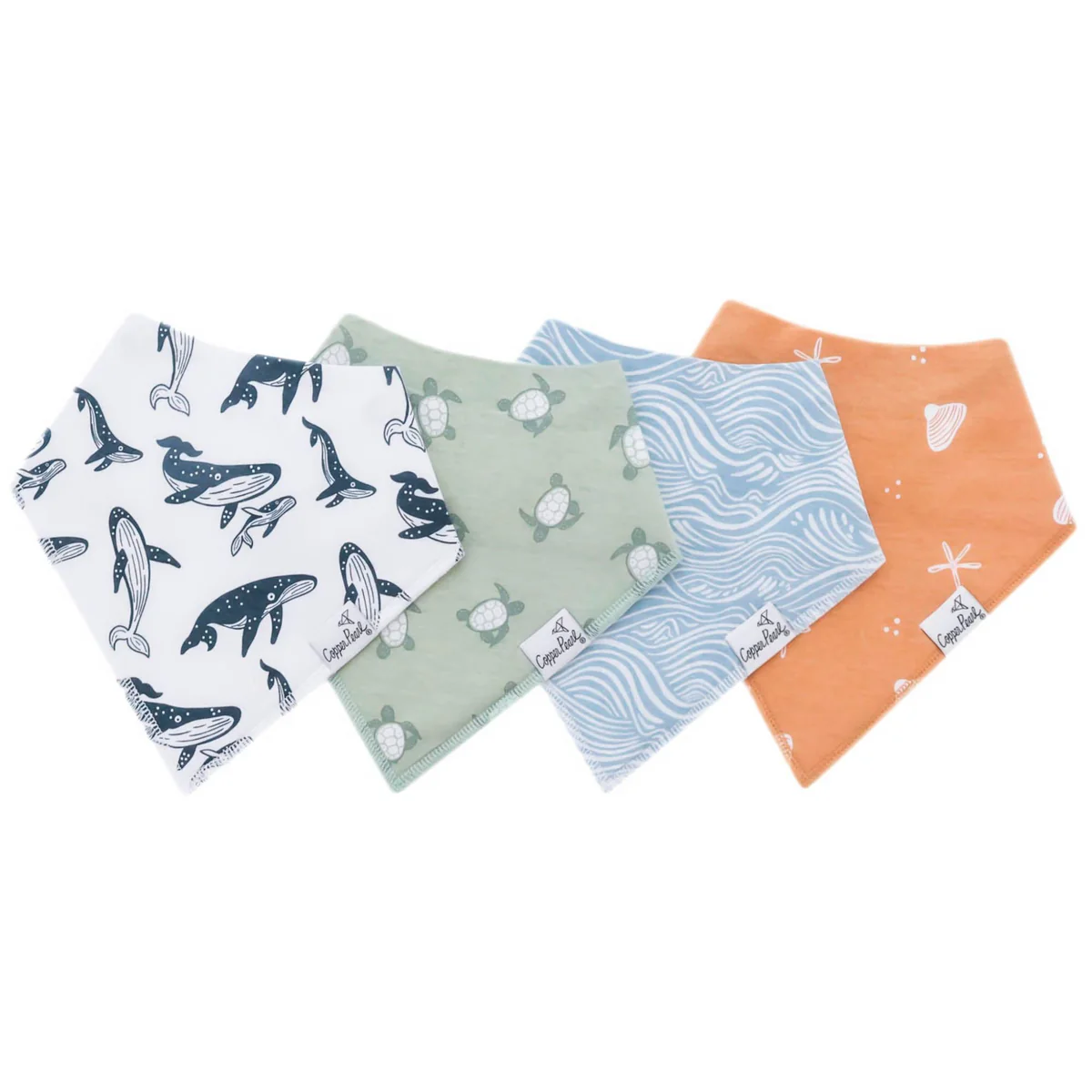 COPPER PEARL: COVE BABY BANDANA BIBS (4-PACK)