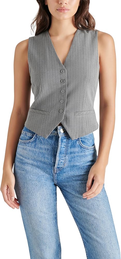 STEVE MADDEN: BARRETT VEST TOP - GREY