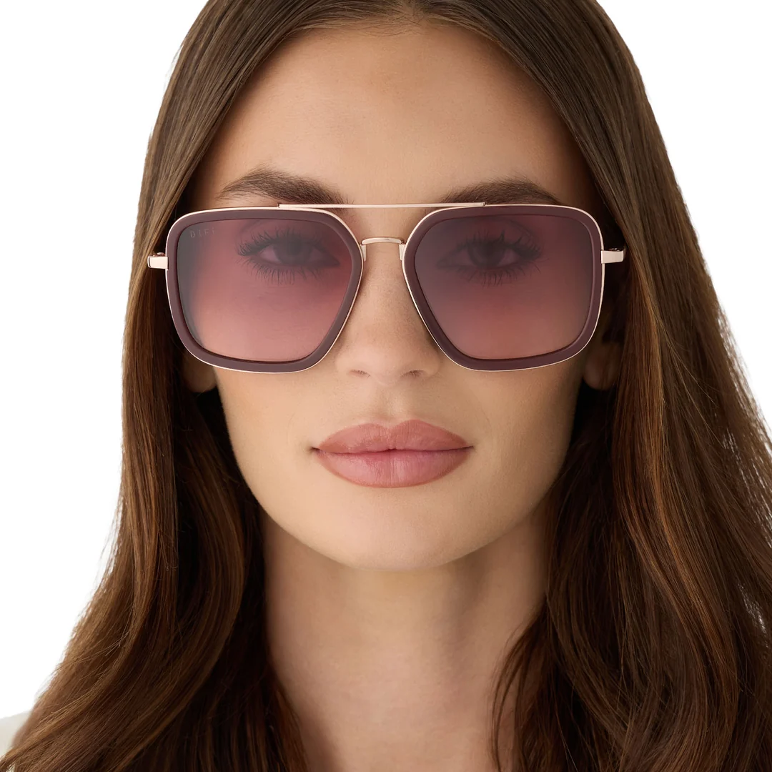 DIFF EYEWEAR: JORDAN - RUGBY RED BURGUNDY GRADIENT