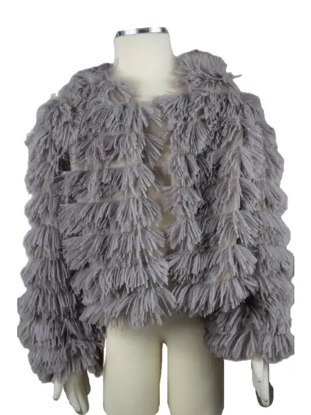 SHAGGY JACKET - GREY