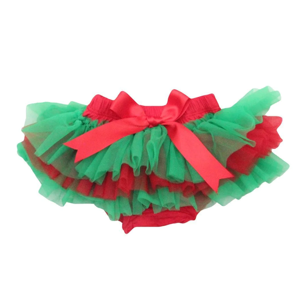 MILA & ROSE: RED AND GREEN CHRISTMAS TUTU BLOOMER