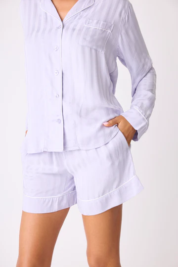 PJ SALVAGE: SUNDAY SATEEN STRIPE PJ SET