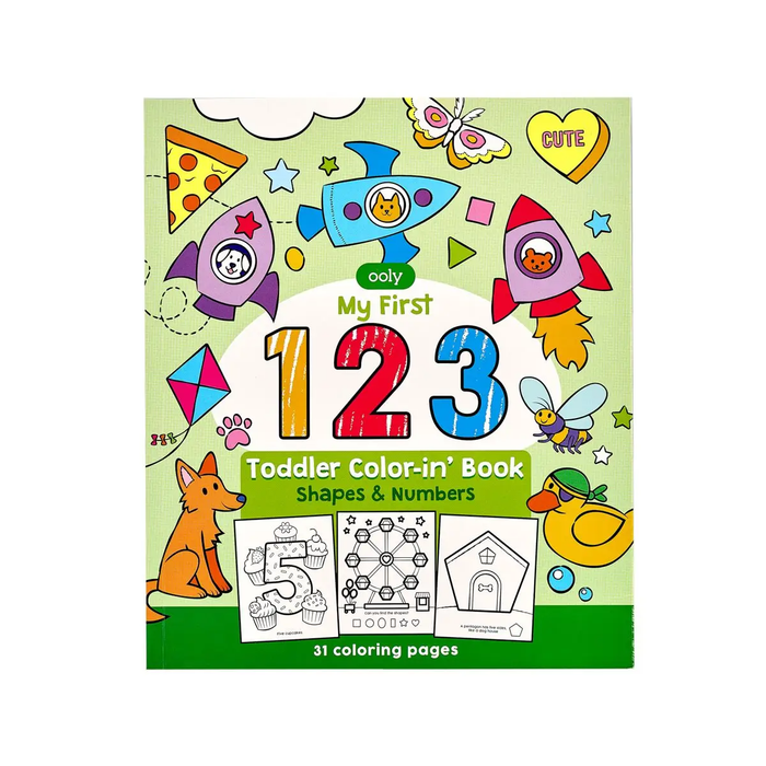 OOLY: 123 - SHAPES + NUMBERS TODDLER COLORING BOOK