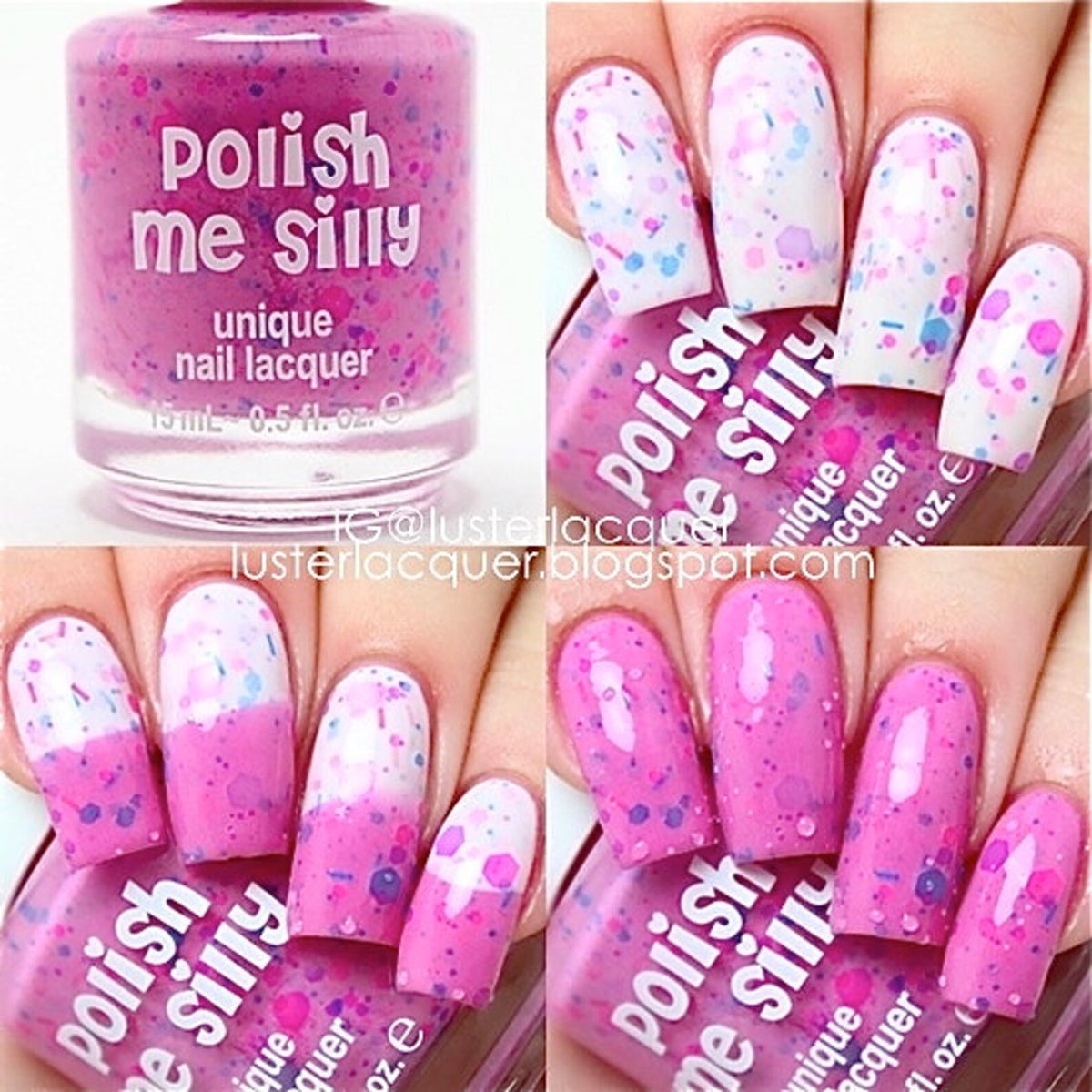 POLISH ME SILLY: DREAMING IN PINK - COLOR CHANGING THERMAL NAIL POLISH