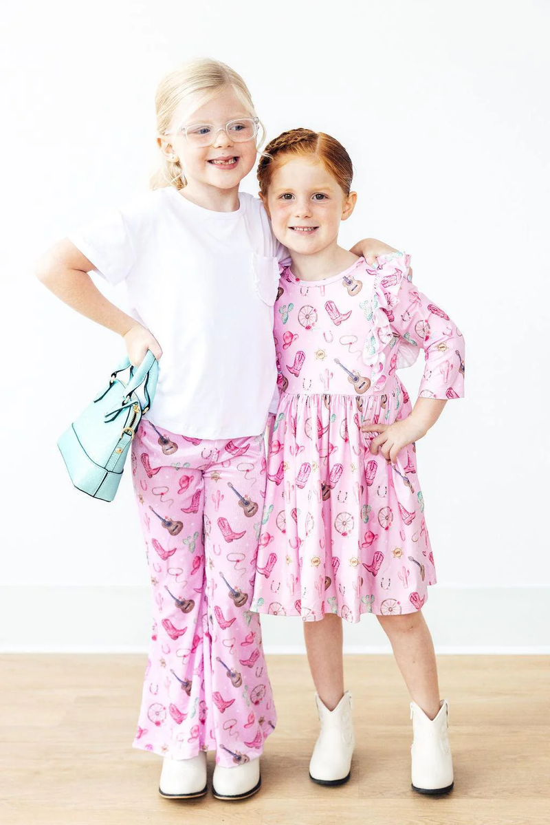 MILA & ROSE: BOOT SCOOTIN' RIBBED VELVET BELLS