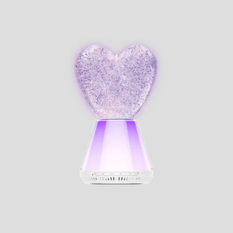 TRENDTECH: LED LIGHT UP GLITTER HEART BLUETOOTH SPEAKER WITH WHITE NOISE