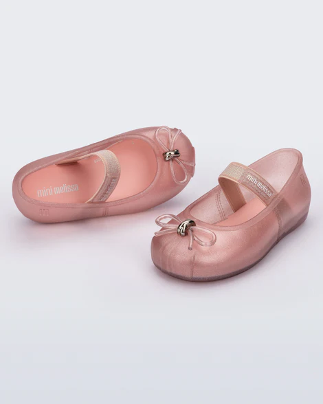 MINI MELISSA: SOPHIE BALLET FLATS - PEARLY PINK