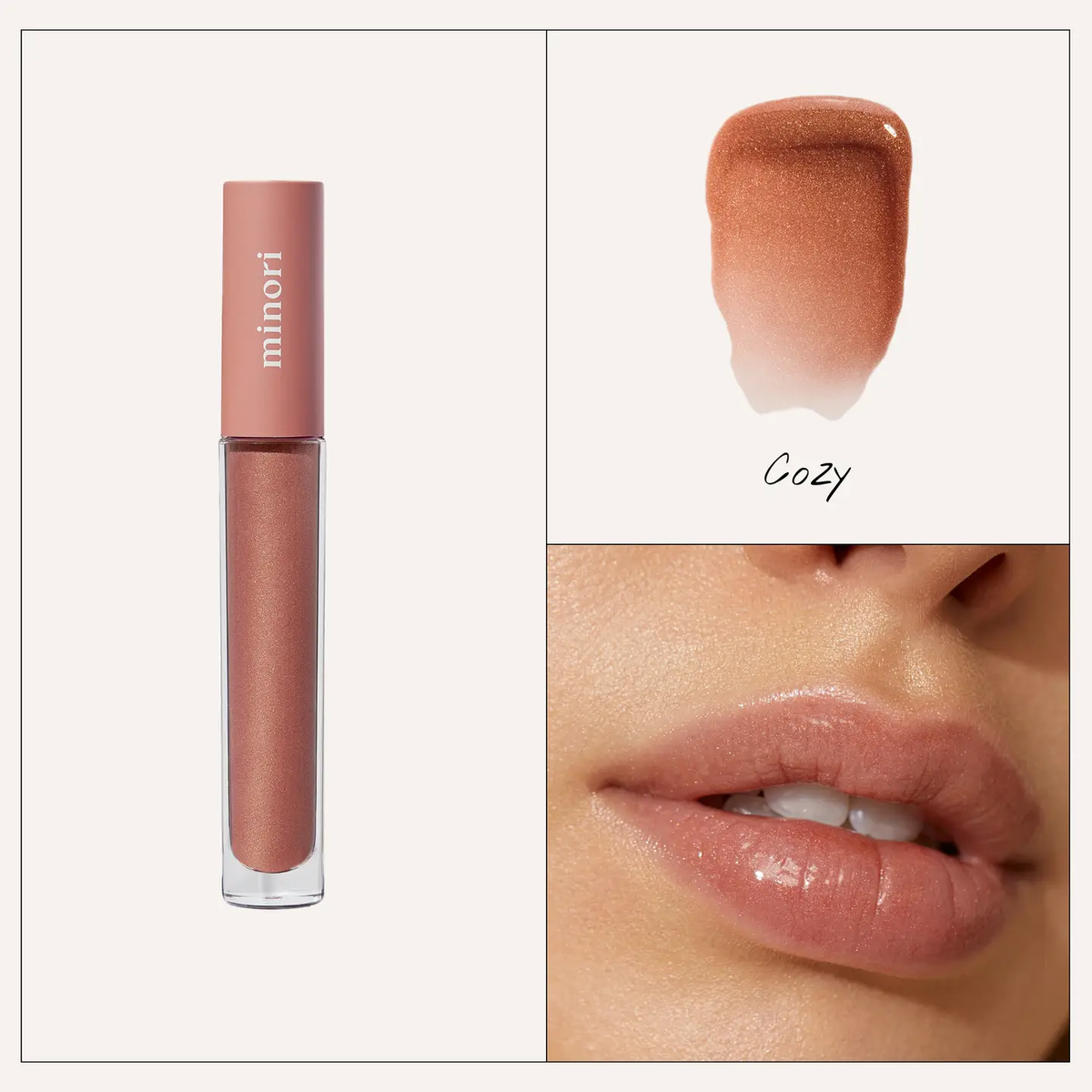 MINORI: LIP GLOSS - COZY (NUDE)