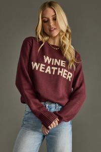 PANACHE APPAREL: WINE WEATHER SWEATER