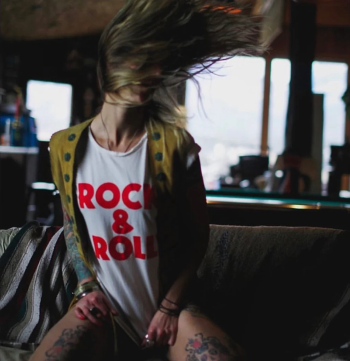 BANDIT BRAND: ROCK & ROLL TEE - WHITE/RED