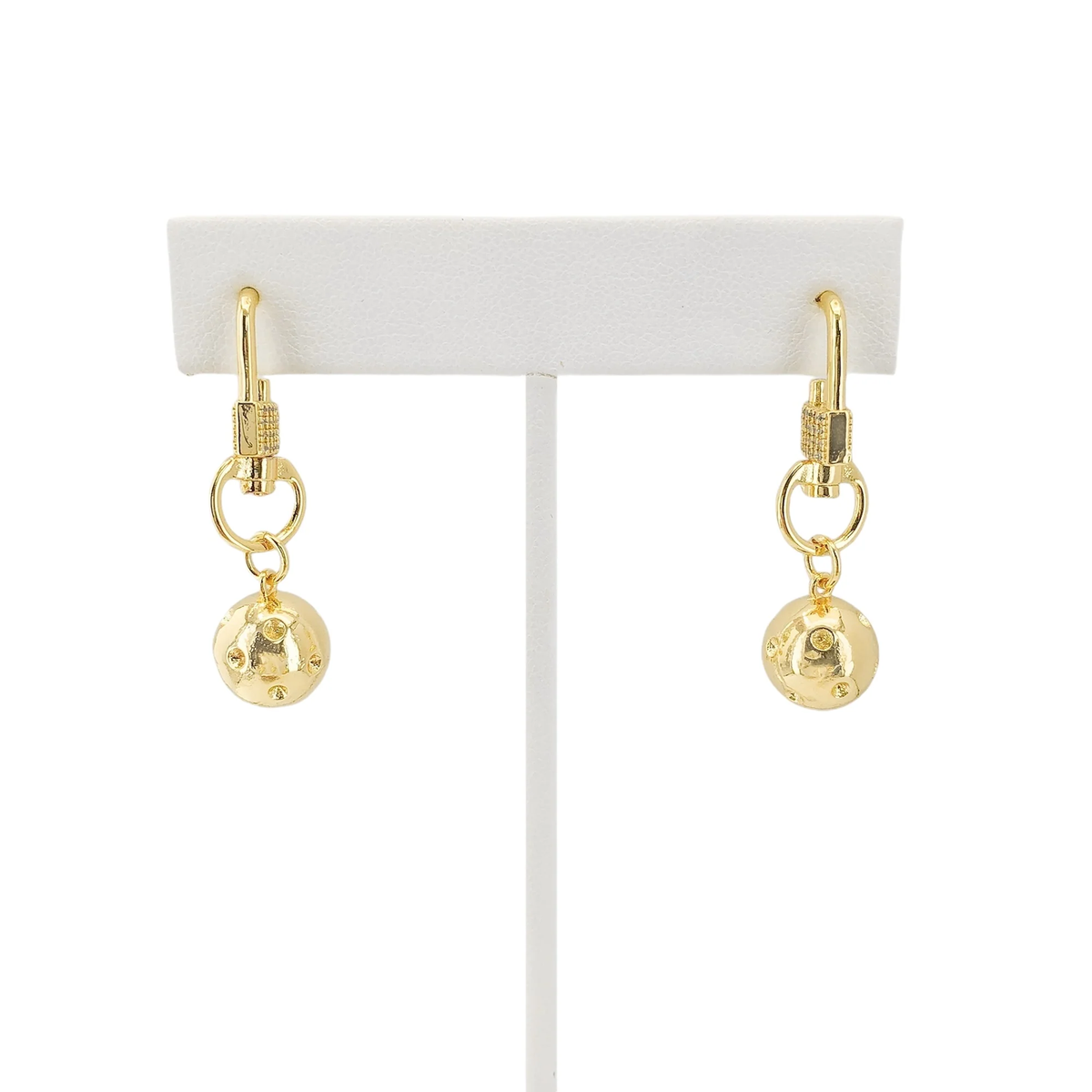 LOCK & SPHERE EARRINGS