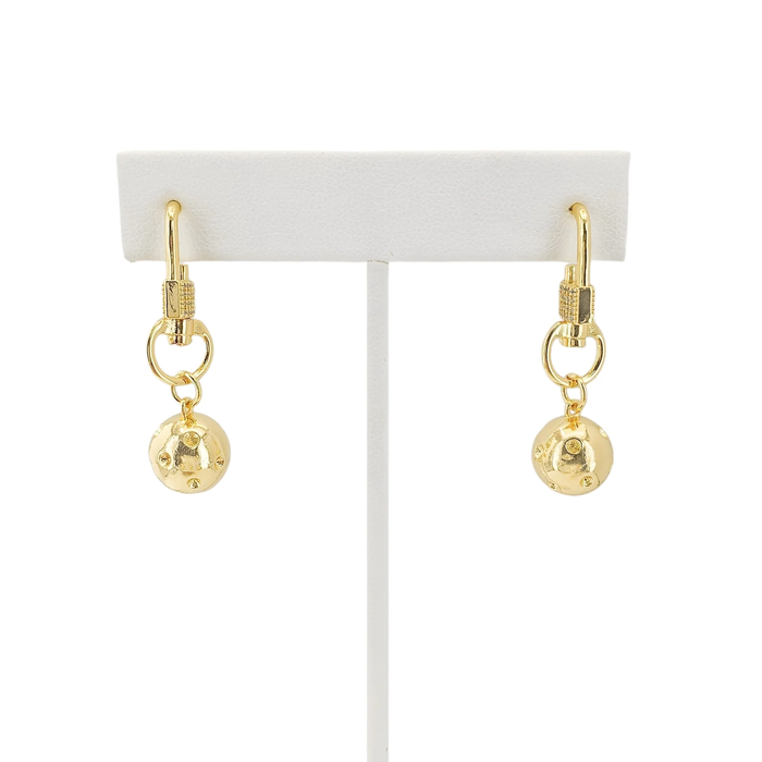 LOCK & SPHERE EARRINGS