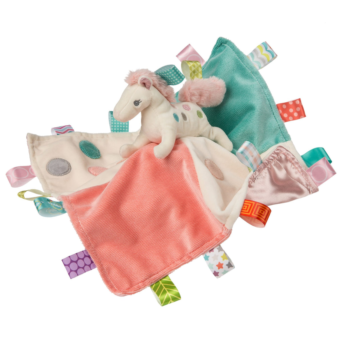 MARY MEYER: TAGGIES PAINTED PONY CHARACTER BLANKET – 12" X 12″