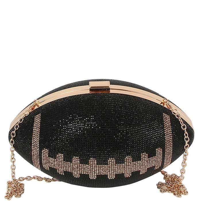 RHINESTONE FOOTBALL CROSSBODY BAG