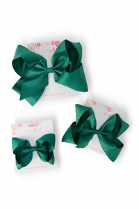 MILA & ROSE: SPRUCE GROSGRAIN HAIR BOW