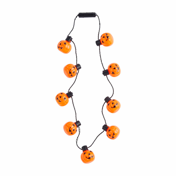 MUD PIE: LIGHT-UP JACK-O-LANTERN NECKLACE