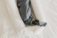 COPPER PEARL: SLATE KNIT SWADDLE BLANKET