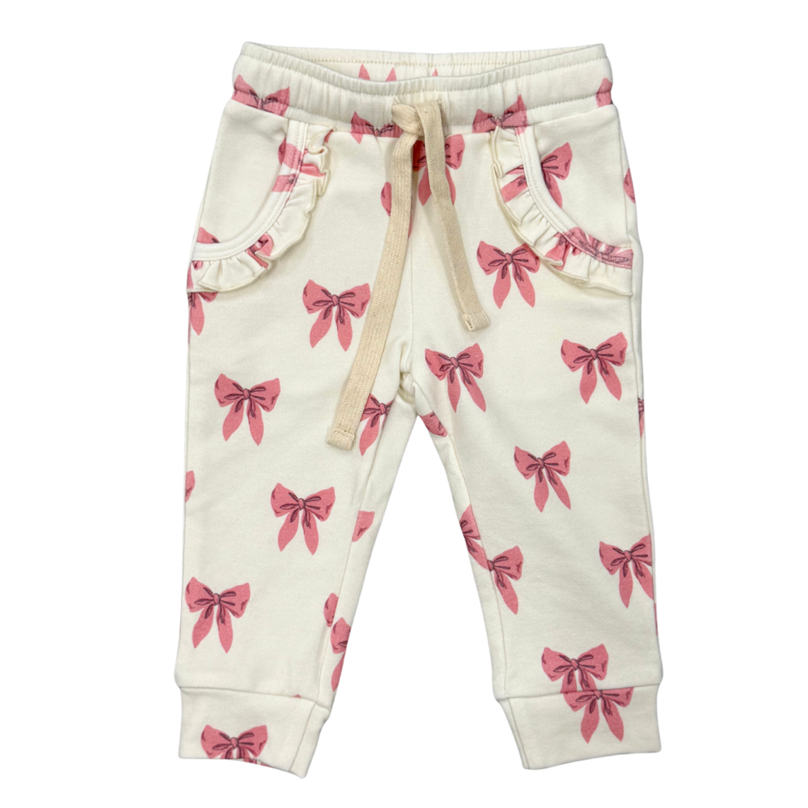 BABYSPROUTS: GIRLS JOGGERS - BOWS