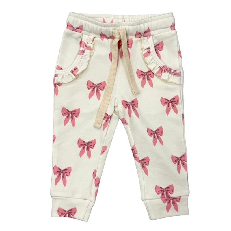 BABYSPROUTS: GIRLS JOGGERS - BOWS