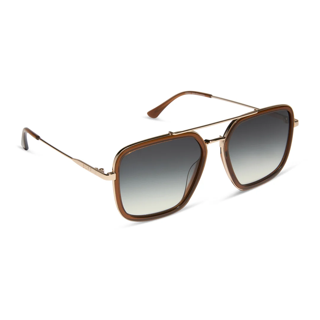 DIFF: JORDAN -WHISKEY GOLD GREY GRADIENT SUNGLASSES