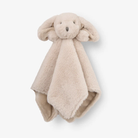 ELEGANT BABY: BROWN PUPPY BABY SECURITY BLANKET - 15" X 15"