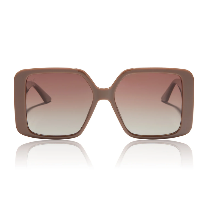 DIME: DRAMA QUEEN - SHINY COOL BROWN GRADIENT POLARIZED SUNGLASSES