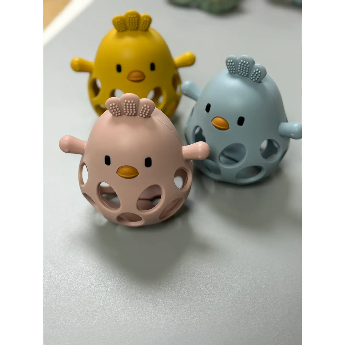 THREE HEARTS & CO: BPA FREE SILICONE 3D CHICKEN TEETHERS