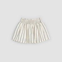 MILES THE LABEL: STRIPED LINEN BLEND SKORT