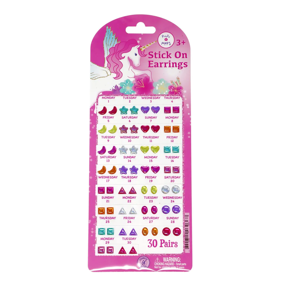 PINK POPPY: DREAMY UNICORN STICK ON EARRINGS (30-PAIR)