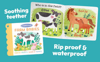 TUFFY BOOK: FARM BABIES WASHABLE, CHEWABLE,  INDESTRUCTIBLE TEETHING BOOK