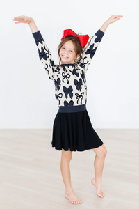 MILA & ROSE: BLACK TWIRL SKORT