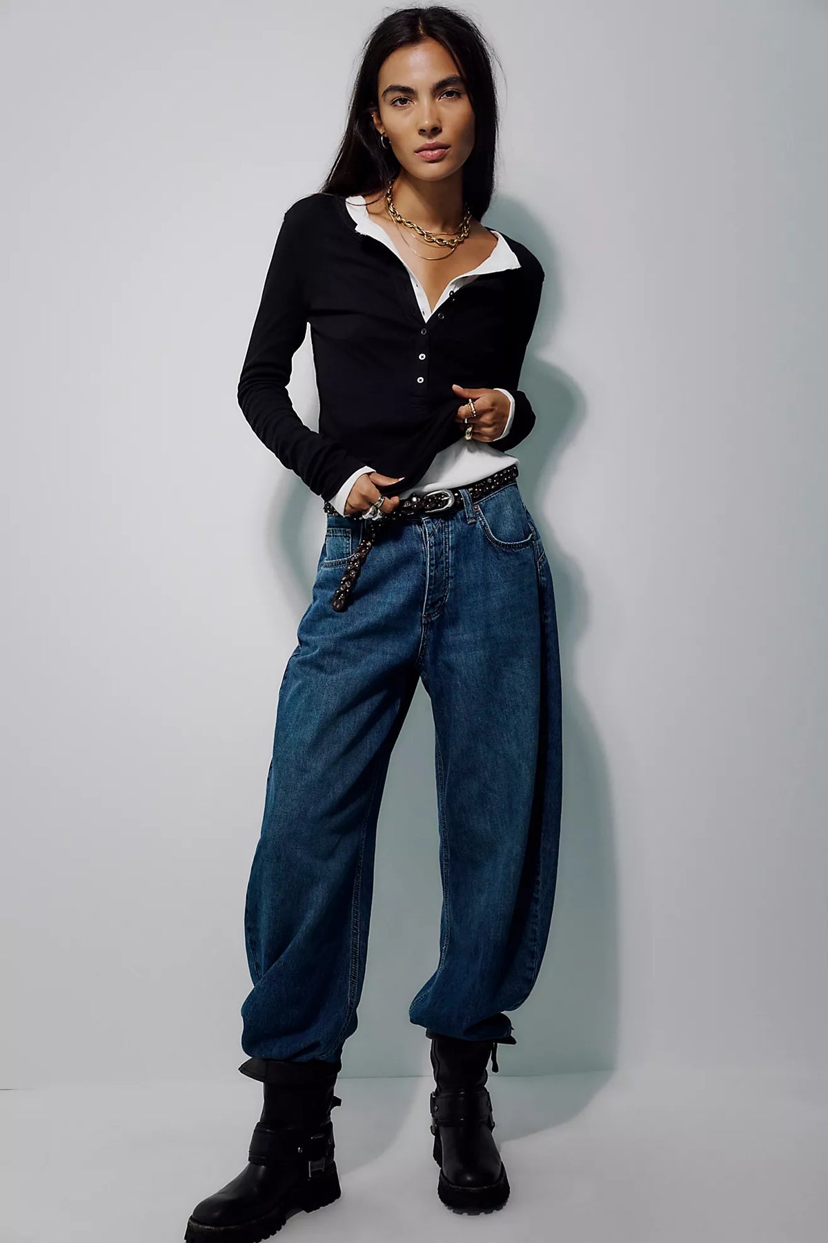 FREE PEOPLE: WE THE FREE JAMIE HENLEY - BLACK