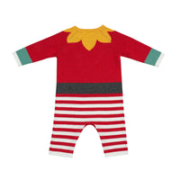 ANGEL DEAR: INTARSIA COVERALL - ELF KNITS RED