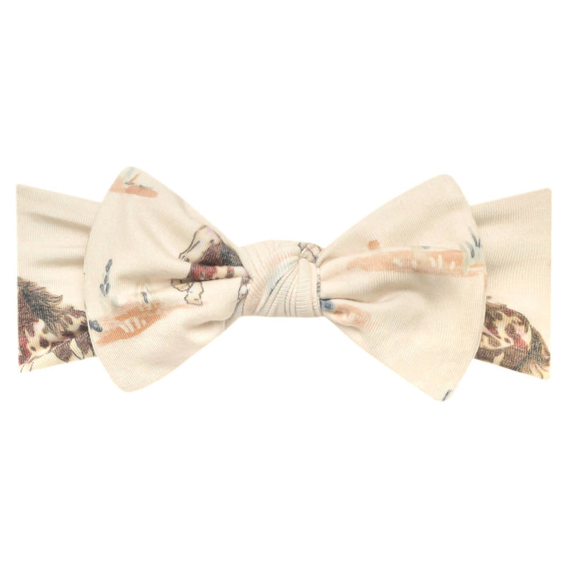 COPPER PEARL: MONTANA KNIT HEADBAND BOW