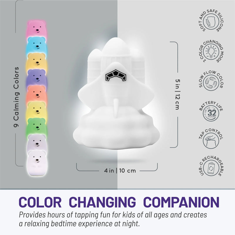 LUMIPETS®: ROWDY THE ROCKET- CHILDREN'S TOUCH NIGHT LIGHT JUNIOR