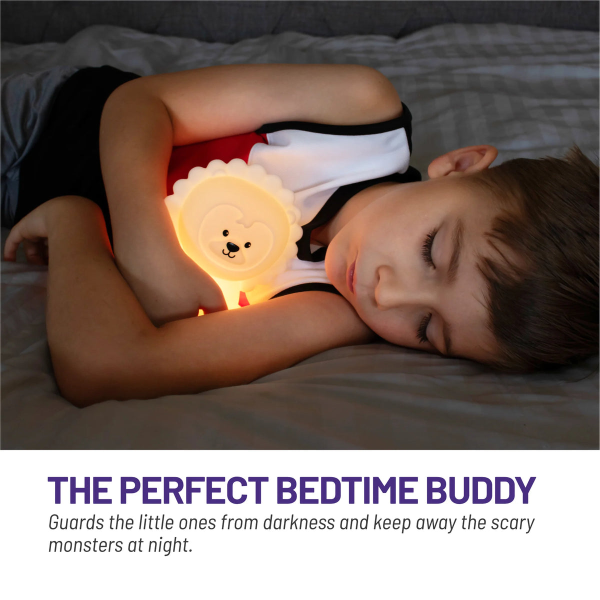 LUMIPETS®: LUTHER THE LION - CHILDREN'S TOUCH NIGHT LIGHT WITH REMOTE