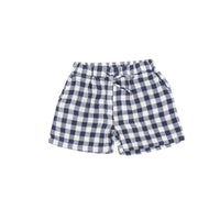 ANGEL DEAR: MUSLIN SHORT - GINGHAM NAVY