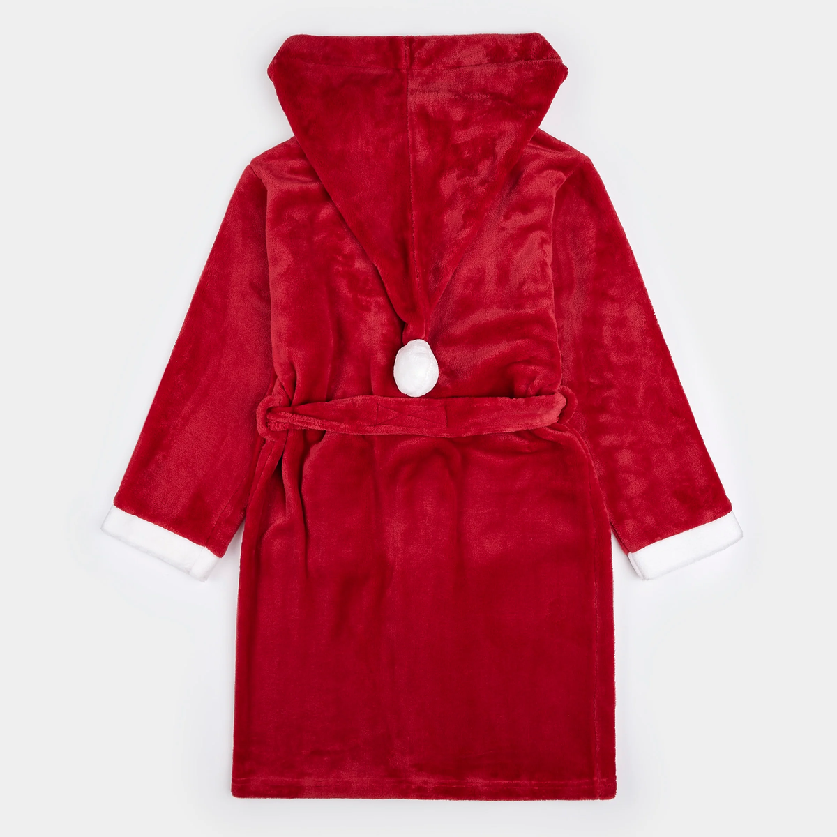 PETIT LEM: SCARLET HOLIDAY PLUSH SANTA HAT HOODED ROBE