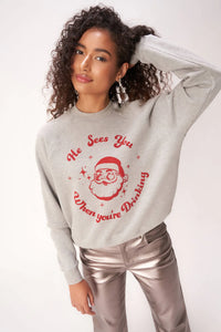 PROJECT SOCIAL T: HE SEES YOU SWEATSHIRT - HEATHER GREY