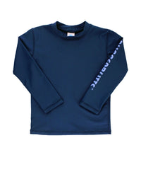 RUGGED BUTTS: LONG SLEEVE LOGO RASH GUARD - NAVY