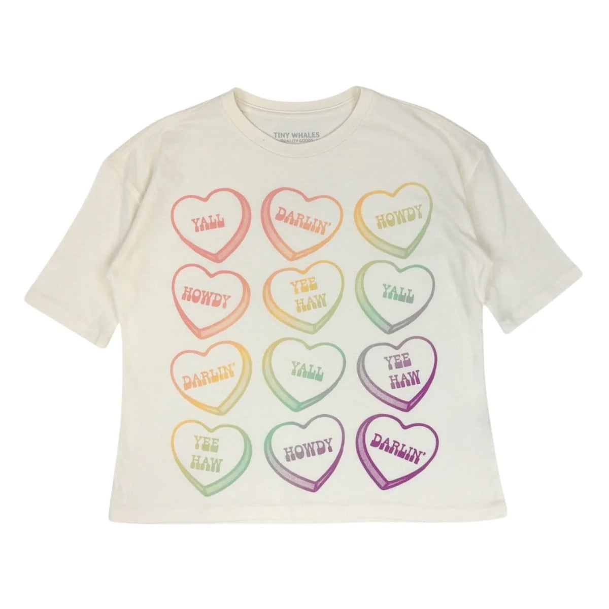 TINY WHALES: SWEETHEART SUPER TEE - NATURAL