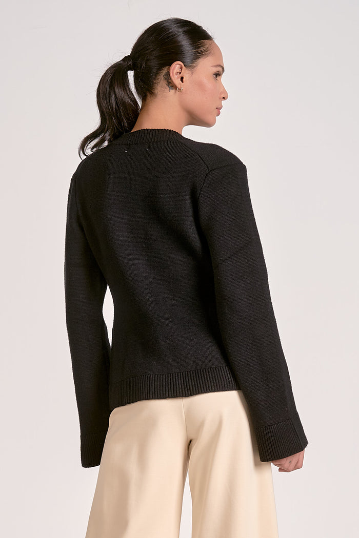 ELAN: MOLLY SWEATER - BLACK