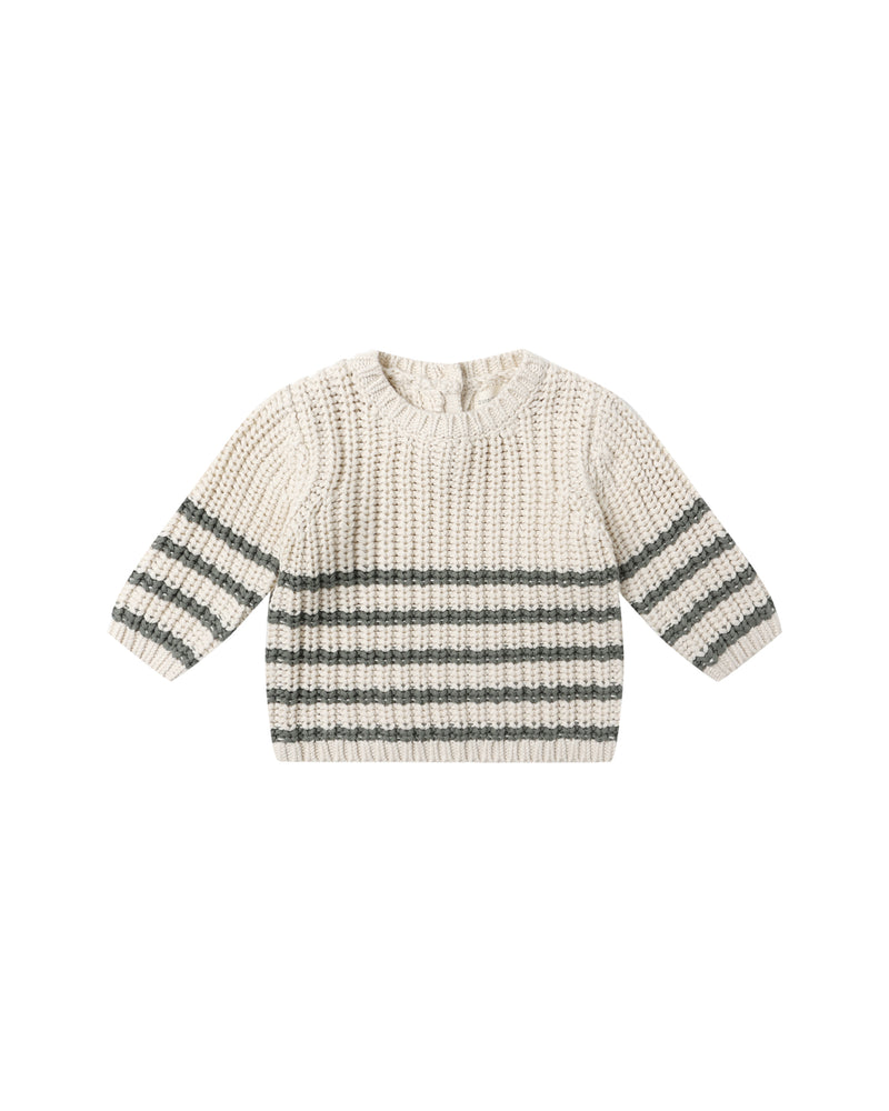 QUINCY MAE: REX SWEATER || FOREST / NATURAL