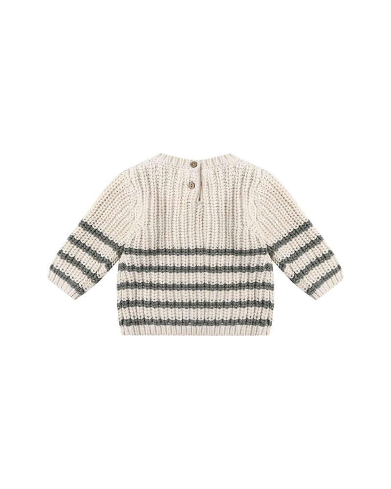 QUINCY MAE: REX SWEATER || FOREST / NATURAL